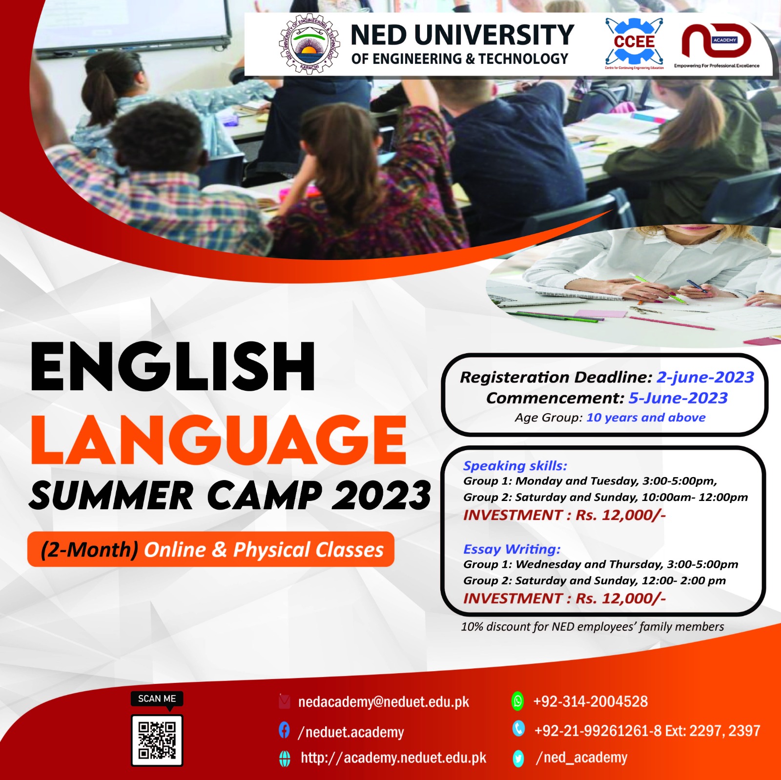 English Language Summer Camp 2023 NED Academy CCEE CMPP   English Language Summer Camp 2023 